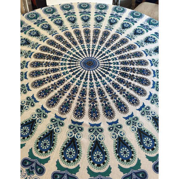 Earthbound Trading Cotton Tablecloth Floral Print Wall Hanging Spread 92" x 96" - Picture 1 of 5